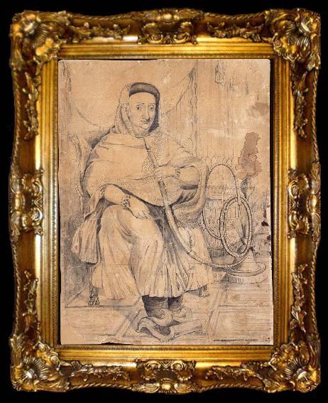 framed  unknow artist Portrait of the Begum Sumroo, ta009-2
